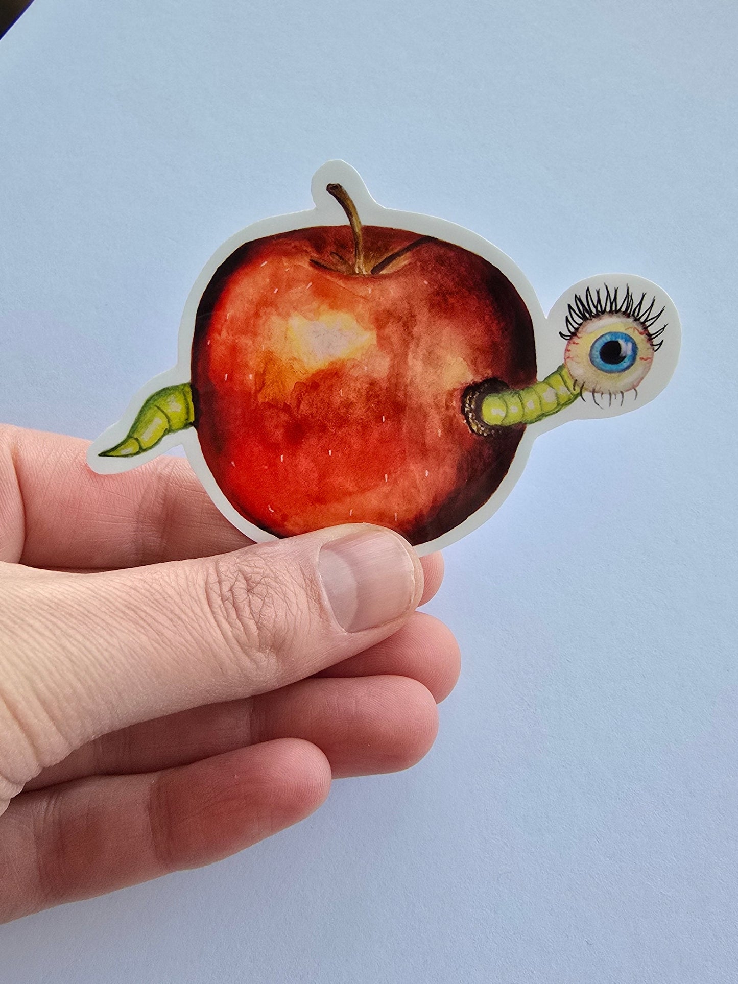 Eyeball Apple Sticker